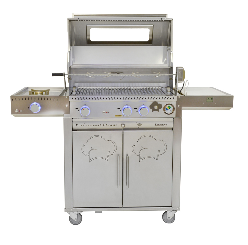 Professional Chrome Barbecue Nettuno Open